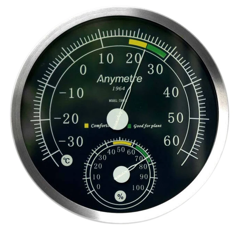 Blue dial Stainless Steel Shell Wall Hanging Hygrometer Thermometer Outdoor - 30°C to 60°C
Blue dial Stainless Steel Shell Wall Hanging Hygrometer Thermometer Outdoor - 30°C to 60°C