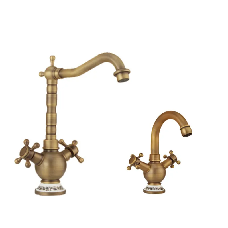 copper European antique double helix double leading rotating hot/cold mixed faucet
copper European antique double helix double leading rotating hot/cold mixed faucet