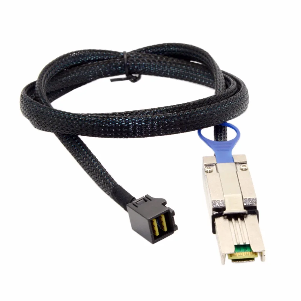 Внешний мини-SAS SFF-8088 к Mini SAS высокой плотности SFF-8643 Серверный кабель для передачи данных на жесткий диск 100 см
Внешний мини-SAS SFF-8088 к Mini SAS высокой плотности SFF-8643 Серверный кабель для передачи данных на жесткий диск 100 см