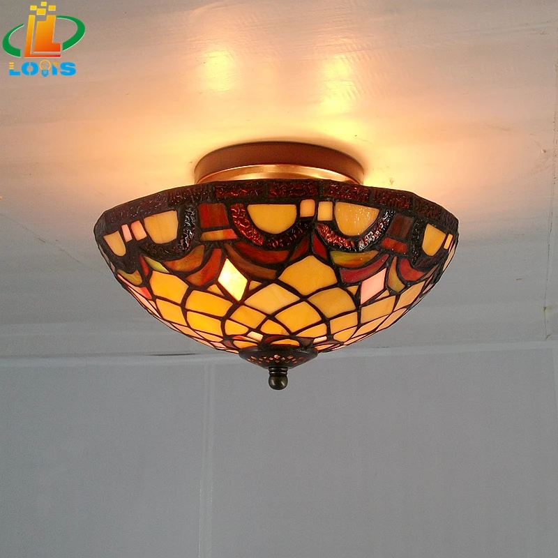 Offer 25CM European Retro Fashion Study Classical Glass Ceiling Lighting Balcony Bedroom Tiffanylamps The Entrance Corridor Lamp
Offer 25CM European Retro Fashion Study Classical Glass Ceiling Lighting Balcony Bedroom Tiffanylamps The Entrance Corridor Lamp