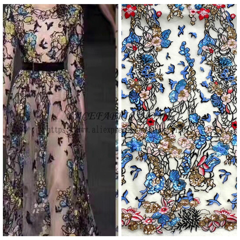 1 yard Beautiful mixed colors sequins polyster embroiderey evening dress lace fabric fashion week show styl lace 51'' width
1 yard Beautiful mixed colors sequins polyster embroiderey evening dress lace fabric fashion week show styl lace 51'' width