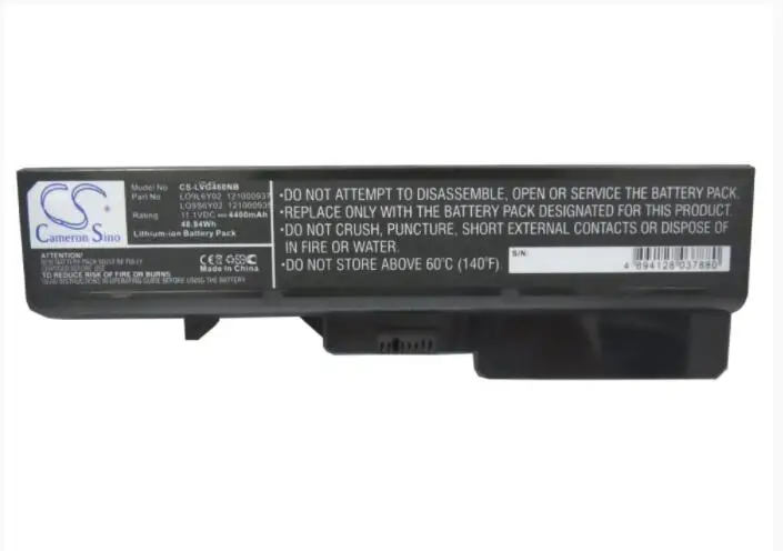 Cameron Sino 4400mAh battery for LENOVO IdeaPad B470 B470A B470G B570 B570A B570G G460 G460 0677 L10P6Y22 LO9L6Y02
Cameron Sino 4400mAh battery for LENOVO IdeaPad B470 B470A B470G B570 B570A B570G G460 G460 0677 L10P6Y22 LO9L6Y02