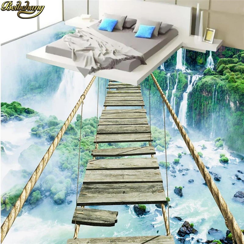 beibehang Custom Photo Wallpaper Floor Paintings Sticky Landscape Waterfall Adventure Rope Wooden Bridge 3D Floor
beibehang Custom Photo Wallpaper Floor Paintings Sticky Landscape Waterfall Adventure Rope Wooden Bridge 3D Floor