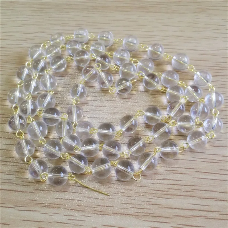 10mm Crystal Glass Round Beads Chains With 25mm Gold Pin Crystal Chandelier Beads For Party Garland Strand Decoration
10mm Crystal Glass Round Beads Chains With 25mm Gold Pin Crystal Chandelier Beads For Party Garland Strand Decoration