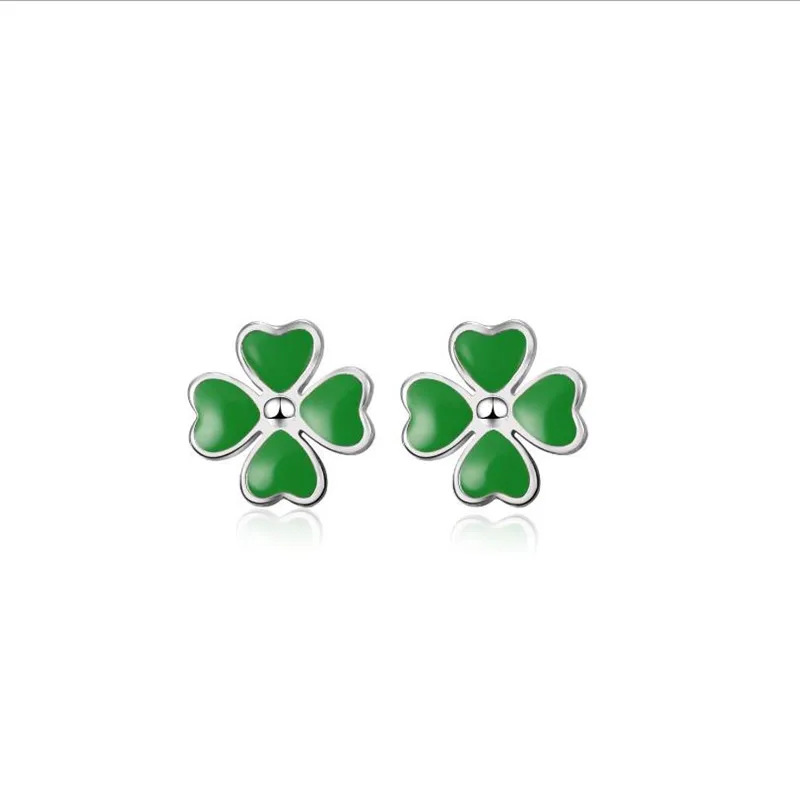 Fashion Lady Silver 925 Earrings For Women Jewelry Trendy Glaze Green Clover Stud Earrings Female Party Accessories Cute Present
Fashion Lady Silver 925 Earrings For Women Jewelry Trendy Glaze Green Clover Stud Earrings Female Party Accessories Cute Present
