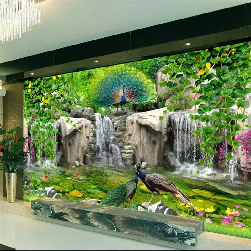 beibehang Custom wallpaper 3d photo mural fresh rockery peacock flower vine 3D living room bedroom tv background wallpaper mural
beibehang Custom wallpaper 3d photo mural fresh rockery peacock flower vine 3D living room bedroom tv background wallpaper mural