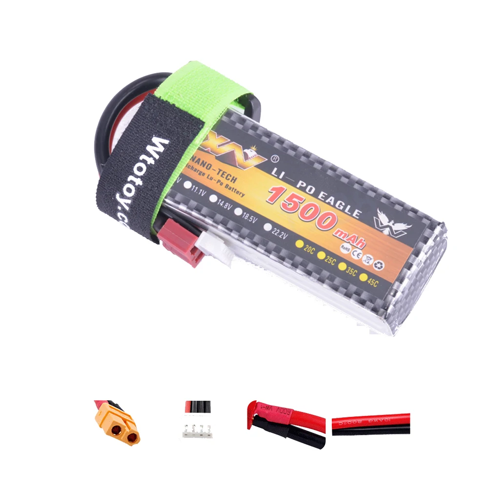 1pcs Original High Quality 3S 4S 11.1V 14.8V 1500MAH 30C Battery T Plug XT60 Plug Rechargeable Lipo Battery
1pcs Original High Quality 3S 4S 11.1V 14.8V 1500MAH 30C Battery T Plug XT60 Plug Rechargeable Lipo Battery
