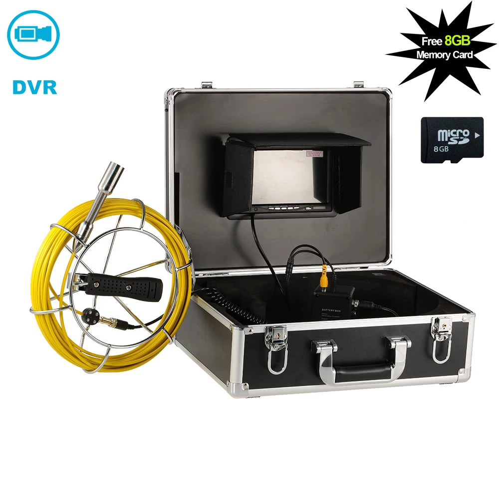 1000TVL 23mm Lens Snake Industrial Endoscope 20M Cable 7 inch Drain Plumbing Inspection Camera System With DVR Video Recording
1000TVL 23mm Lens Snake Industrial Endoscope 20M Cable 7 inch Drain Plumbing Inspection Camera System With DVR Video Recording