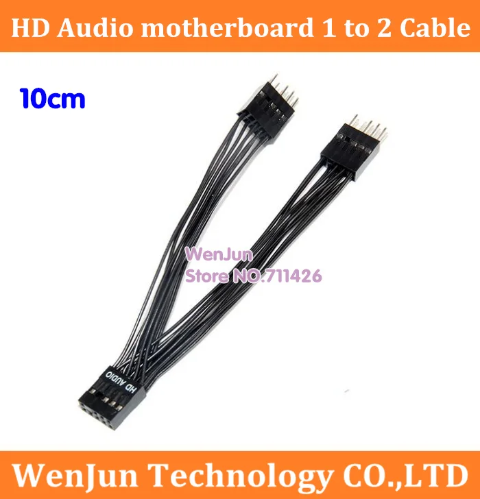 50pcs/lot Free Shipping PC DIY Motherboard 9Pin HD Audio 1 Female to 2 Male Splitter Y Cable CORD 10cm
50pcs/lot Free Shipping PC DIY Motherboard 9Pin HD Audio 1 Female to 2 Male Splitter Y Cable CORD 10cm