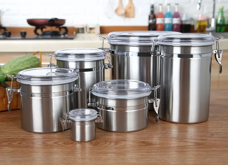 1PC 4000ml Stainless Steel Sealed Canister Jar Food Sample Jar Home Kitchen Coffee Sugar Tea Storage Bottles Lunch Bowl JO 1068
1PC 4000ml Stainless Steel Sealed Canister Jar Food Sample Jar Home Kitchen Coffee Sugar Tea Storage Bottles Lunch Bowl JO 1068