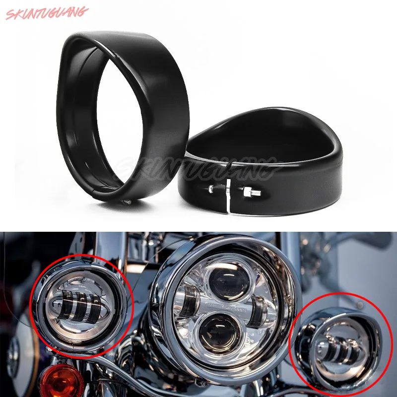 4.5 Inch Visor Style Fog Light Trim Ring 4 1/2" Auxiliary Pass Lamp Mounting Trim Ring for Street Glide Touring Road
4.5 Inch Visor Style Fog Light Trim Ring 4 1/2" Auxiliary Pass Lamp Mounting Trim Ring for Street Glide Touring Road