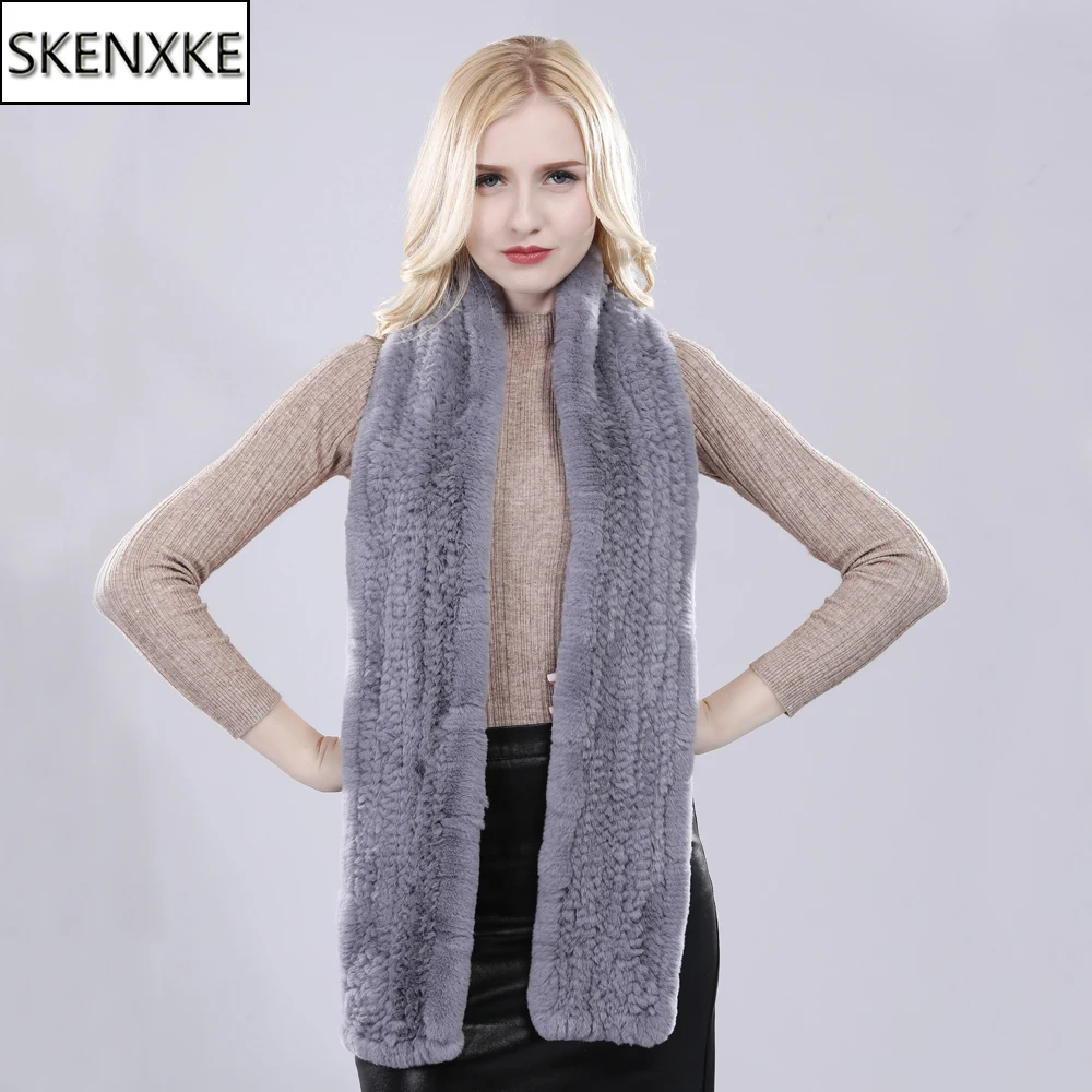Winter Women Knitted Long Real Rex Rabbit Fur Scarf Natural Soft Fur Scarves For Lady Quality 100% Genuine Rex Rabbit Scarves
Winter Women Knitted Long Real Rex Rabbit Fur Scarf Natural Soft Fur Scarves For Lady Quality 100% Genuine Rex Rabbit Scarves