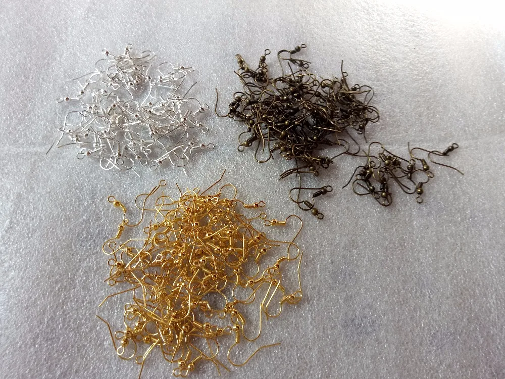 1000pcs Gold/Silver/Bronze Ear Hook With Bead Charms Ear Wires Hooks Earrings For DIY Jewelry Findings Components Accessories
1000pcs Gold/Silver/Bronze Ear Hook With Bead Charms Ear Wires Hooks Earrings For DIY Jewelry Findings Components Accessories