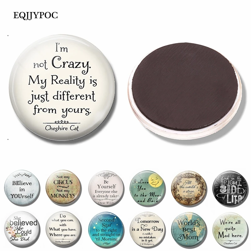 "I'm not Crazy...Just Different From You" Glass Crystal Fridge Magnet Decor Inspirational Quotes Refrigerators Magnetic Sticker
"I'm not Crazy...Just Different From You" Glass Crystal Fridge Magnet Decor Inspirational Quotes Refrigerators Magnetic Sticker