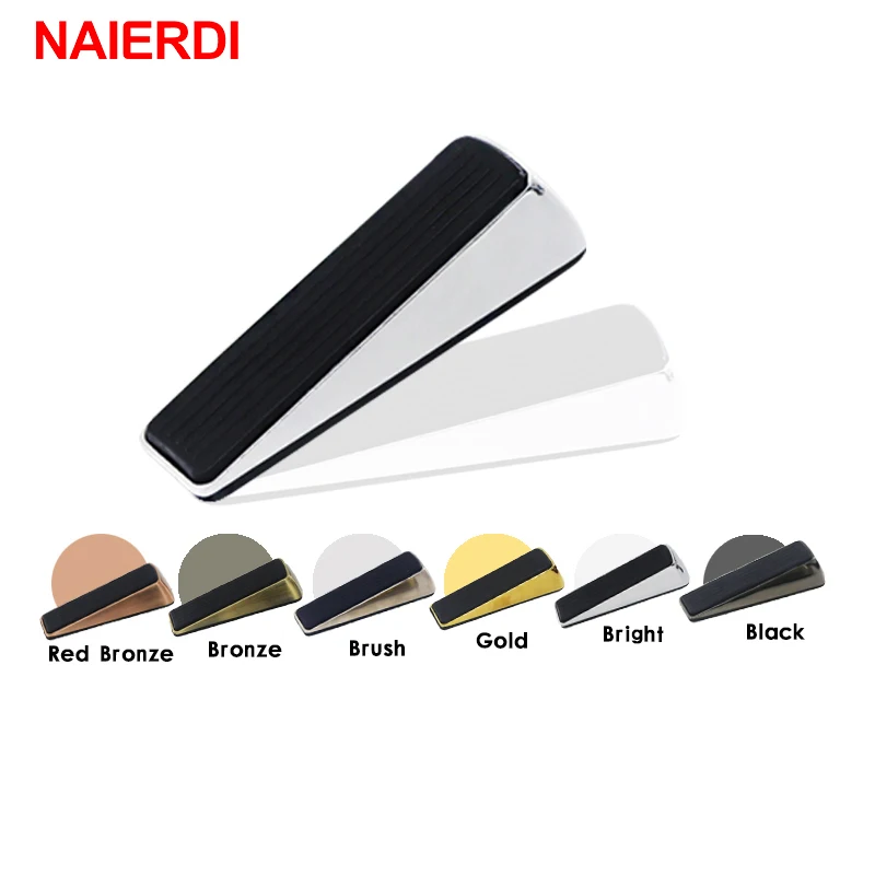 NAIERDI Door Stop NON-SLIP Zinc Alloy Hidden Door Holders Stops For Wedge Block Guard Wooden Glass Door Furniture Hardware
NAIERDI Door Stop NON-SLIP Zinc Alloy Hidden Door Holders Stops For Wedge Block Guard Wooden Glass Door Furniture Hardware
