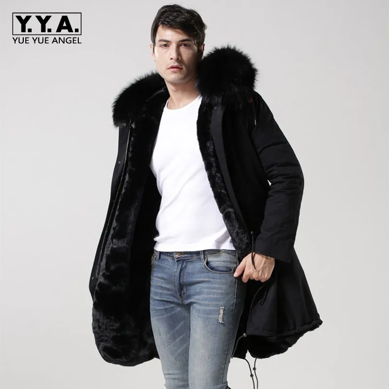 New Black Real Fur Collar Hooded Mens Parka Thicken Warm Fur Lining Winter Overcoat Long Jackets Men Large Size S-4XL Coats
New Black Real Fur Collar Hooded Mens Parka Thicken Warm Fur Lining Winter Overcoat Long Jackets Men Large Size S-4XL Coats