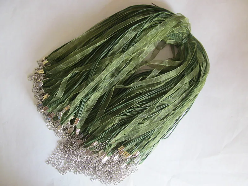 Free Shipping 100pcs 18inch Blackish Green Organza Ribbon Wax Cotton Necklace Cord String,Extender Chain,Lobster Clasp,DIY
Free Shipping 100pcs 18inch Blackish Green Organza Ribbon Wax Cotton Necklace Cord String,Extender Chain,Lobster Clasp,DIY