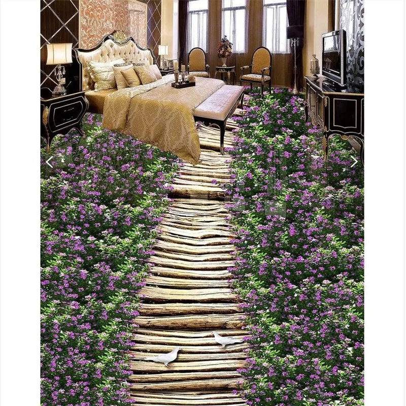 custom mural HD purple flowers boardwalk Waterproof Bathroom kitchen balcony PVC Wall paper Self wall sticker Floor painting
custom mural HD purple flowers boardwalk Waterproof Bathroom kitchen balcony PVC Wall paper Self wall sticker Floor painting