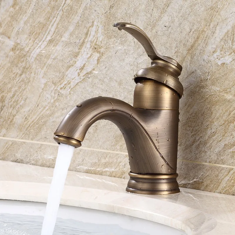 European Style Single Handle Bathroom Antique Brass Mixer Faucet Basin faucet tap for Vanity Sink
European Style Single Handle Bathroom Antique Brass Mixer Faucet Basin faucet tap for Vanity Sink