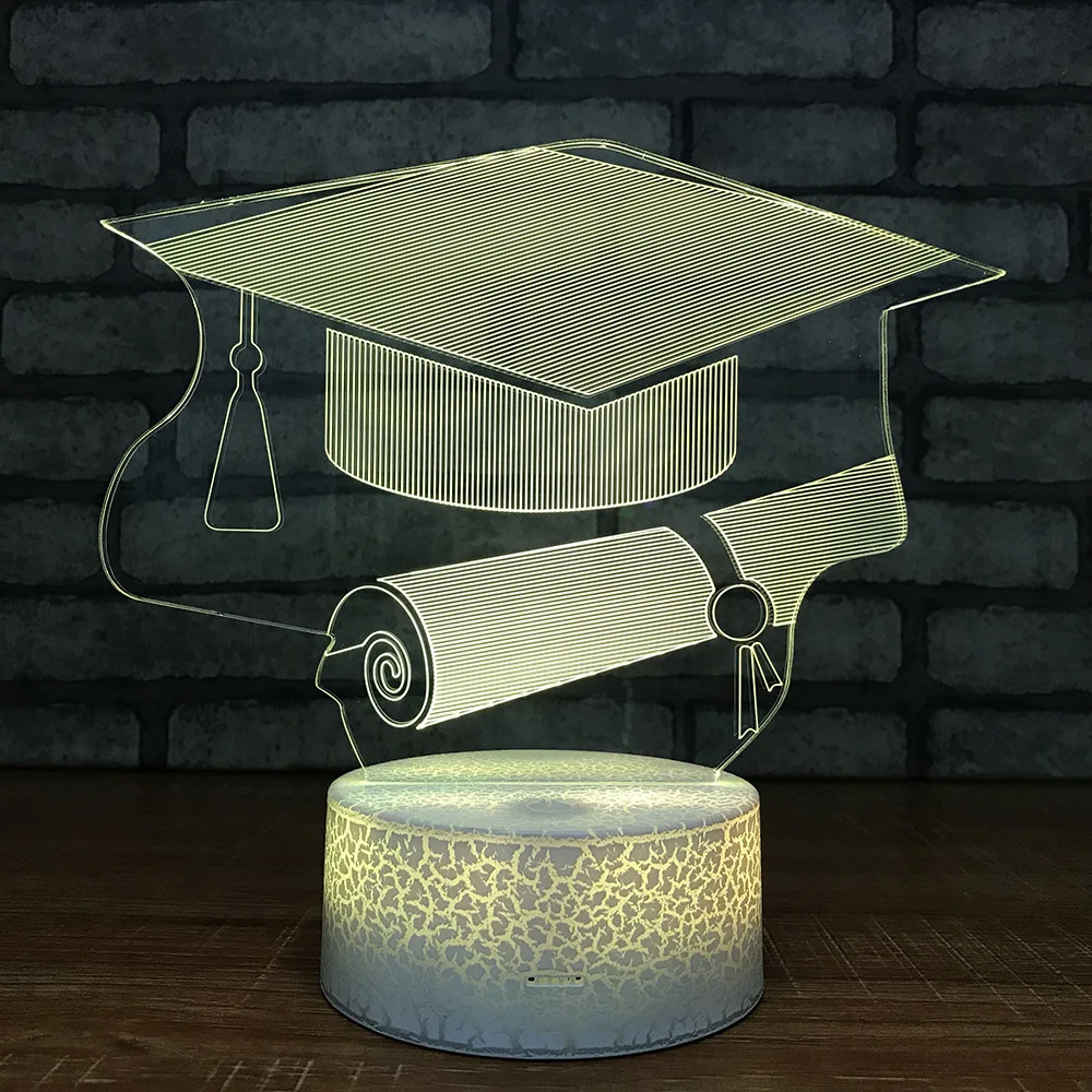 Gifts Wholesale Bachelor Hat Night Lights New Strange Products Seven Colorful Night Light Creative 3d Lamp
Gifts Wholesale Bachelor Hat Night Lights New Strange Products Seven Colorful Night Light Creative 3d Lamp