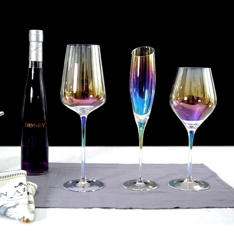 New Rainbow glass wine Cup Crystal Goblet Red Wine Champagne Glasses Color Wine Glass Home wedding Party Drinkware
New Rainbow glass wine Cup Crystal Goblet Red Wine Champagne Glasses Color Wine Glass Home wedding Party Drinkware