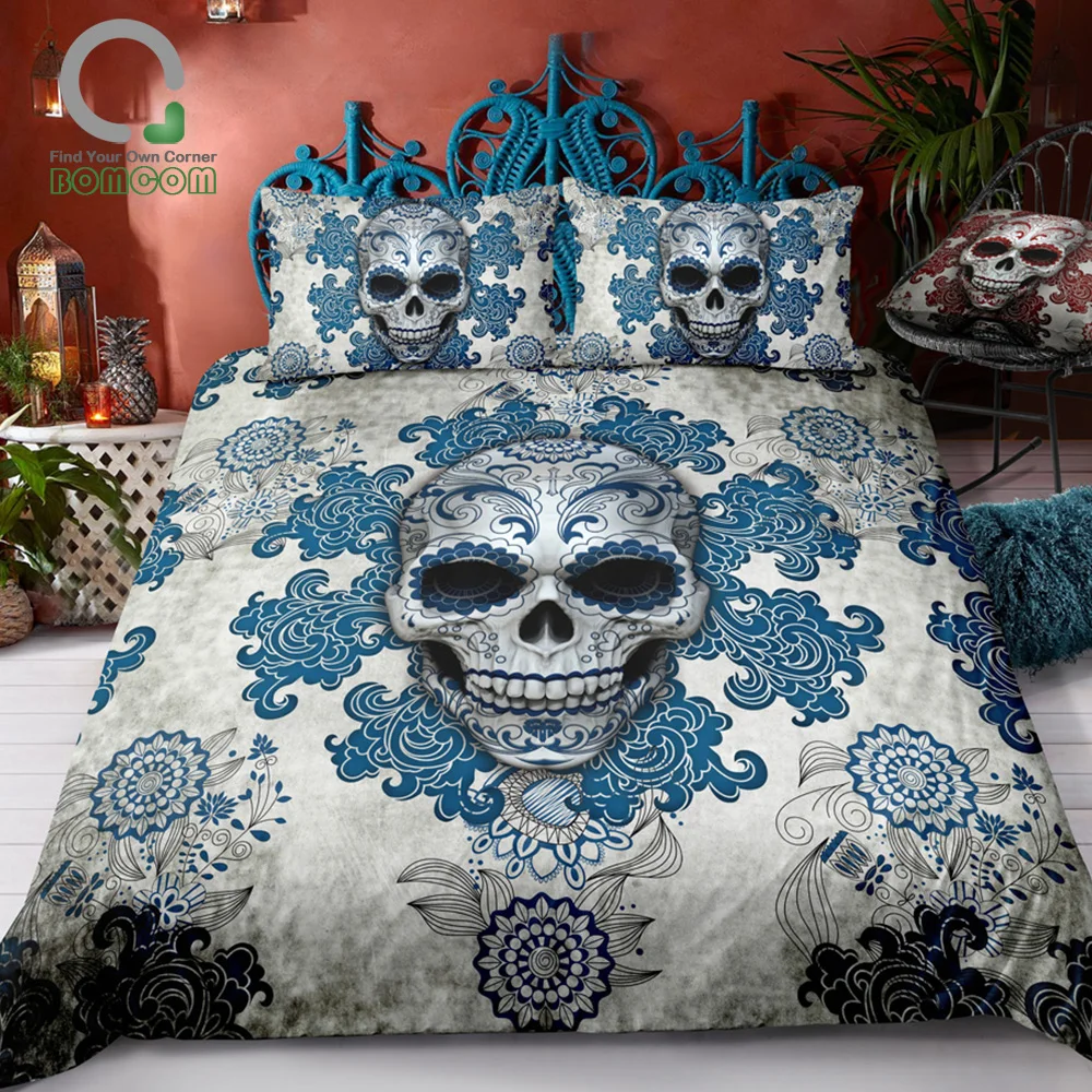 BOMCOM 3D Digital Printing Vintage Day of The Dead Colorful Sugar Skull with Floral Ornament 100% Microfiber Blue
BOMCOM 3D Digital Printing Vintage Day of The Dead Colorful Sugar Skull with Floral Ornament 100% Microfiber Blue