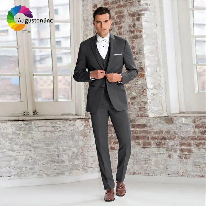 Formal Business Grey Wedding Suits for Men Best Blazers Jacket Slim Fit Groom Tuxedos Best Man Suits with Pants 3 Pieces Ternos
Formal Business Grey Wedding Suits for Men Best Blazers Jacket Slim Fit Groom Tuxedos Best Man Suits with Pants 3 Pieces Ternos
