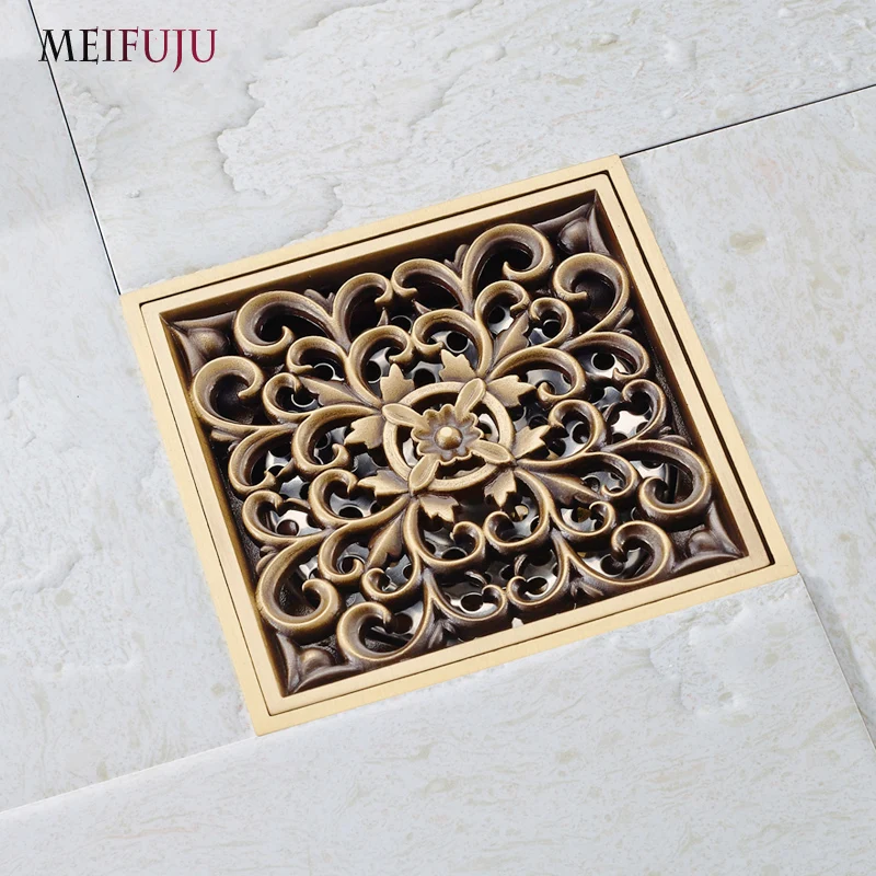 MEIFUJU Square Brass Shower Drain Cover Antique Bath Drains Wate Shower Floor Drains Strainer Bathroom Shower Floor Drain MFJ517
MEIFUJU Square Brass Shower Drain Cover Antique Bath Drains Wate Shower Floor Drains Strainer Bathroom Shower Floor Drain MFJ517