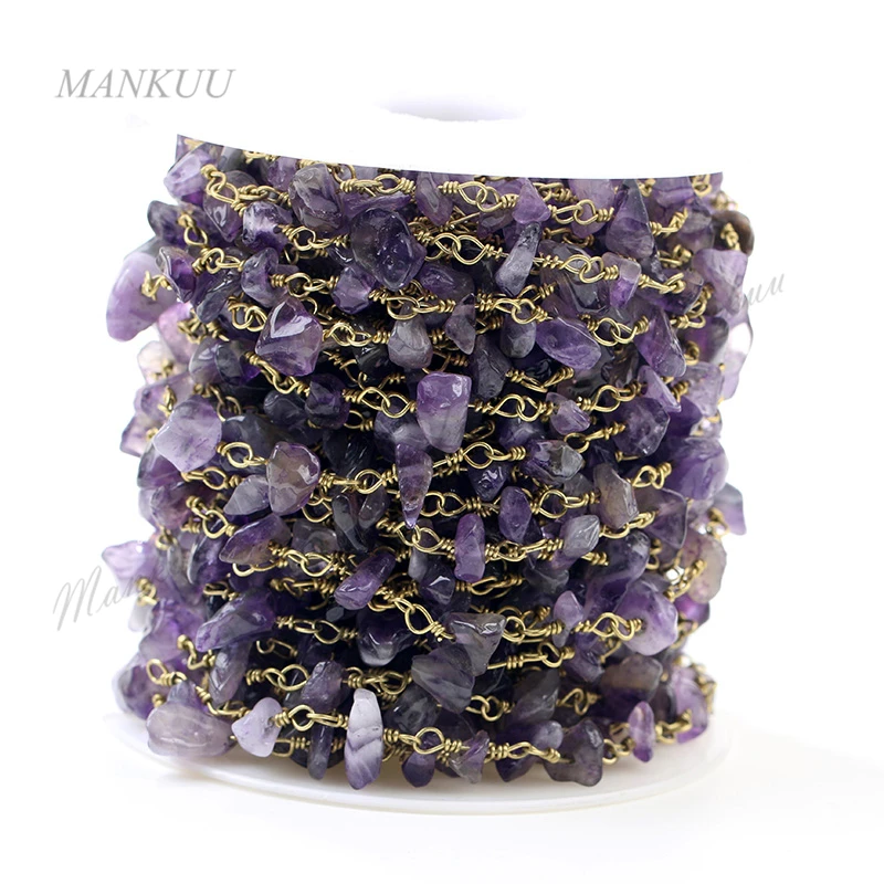 Amethyst Chip Bead Rosary Chain Natural Stone Jewelry Findings Accessories DIY Necklace Bracelet Faceted Beaded Wire Wrap Chain
Amethyst Chip Bead Rosary Chain Natural Stone Jewelry Findings Accessories DIY Necklace Bracelet Faceted Beaded Wire Wrap Chain