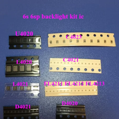 20sets(220pcs)backlight fix kit for iPhone 6S ic U4020 + Coil L4020 + L4021 + Diode D4020 + D4021 + Capacitor C4022 C4023 C4021
20sets(220pcs)backlight fix kit for iPhone 6S ic U4020 + Coil L4020 + L4021 + Diode D4020 + D4021 + Capacitor C4022 C4023 C4021