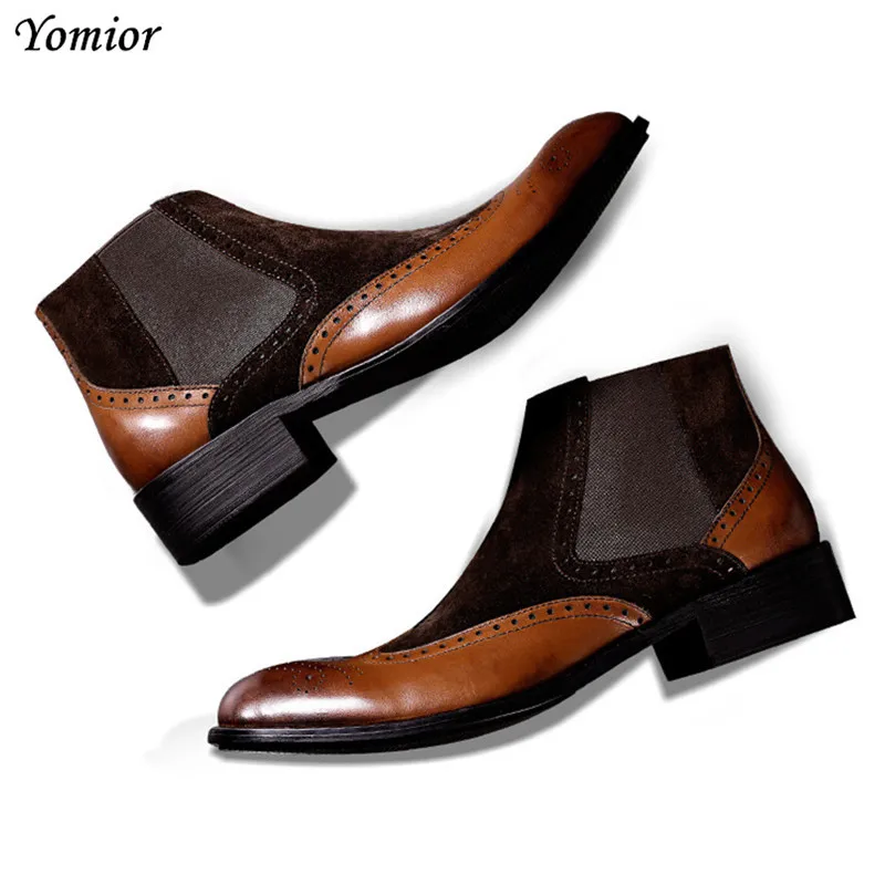 New Designer Men Shoes High Quality Luxury Brand Men Boots Genuine Leather Platform Sneakers Fashion Dress Chelsea Brogue Boots
New Designer Men Shoes High Quality Luxury Brand Men Boots Genuine Leather Platform Sneakers Fashion Dress Chelsea Brogue Boots