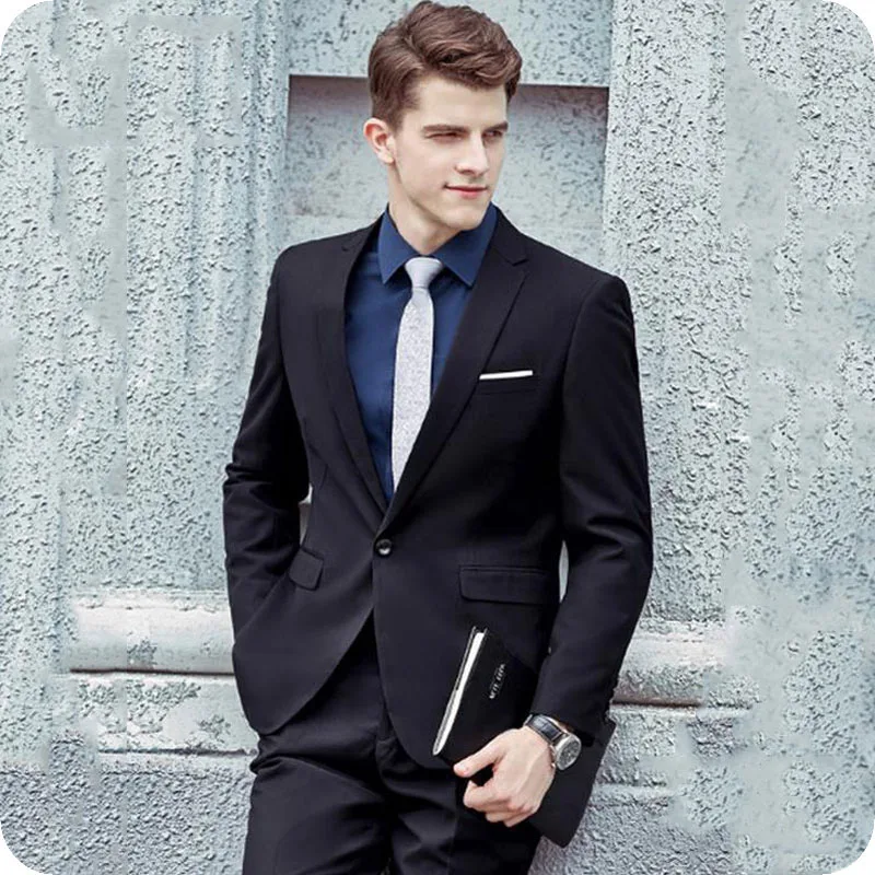 Black Men's Classic Suit for Formal Business Skinny Male Blazers Jacket 2Piece Slim Fit Terno Masculino Costume Homme Prom Wear
Black Men's Classic Suit for Formal Business Skinny Male Blazers Jacket 2Piece Slim Fit Terno Masculino Costume Homme Prom Wear