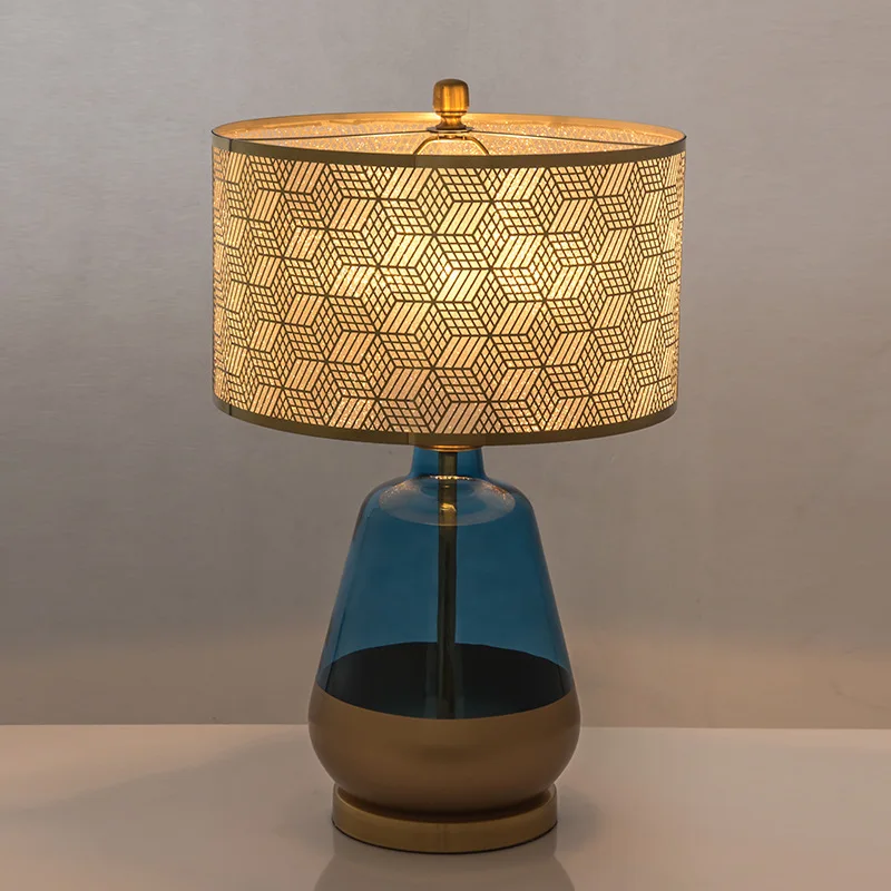 Blue glass Home Decoration Table Lamp Bedroom Bedside Lamp Living room Desk Lamp Atmosphere Lighting Art Deco 110/220V Led Bulb
Blue glass Home Decoration Table Lamp Bedroom Bedside Lamp Living room Desk Lamp Atmosphere Lighting Art Deco 110/220V Led Bulb
