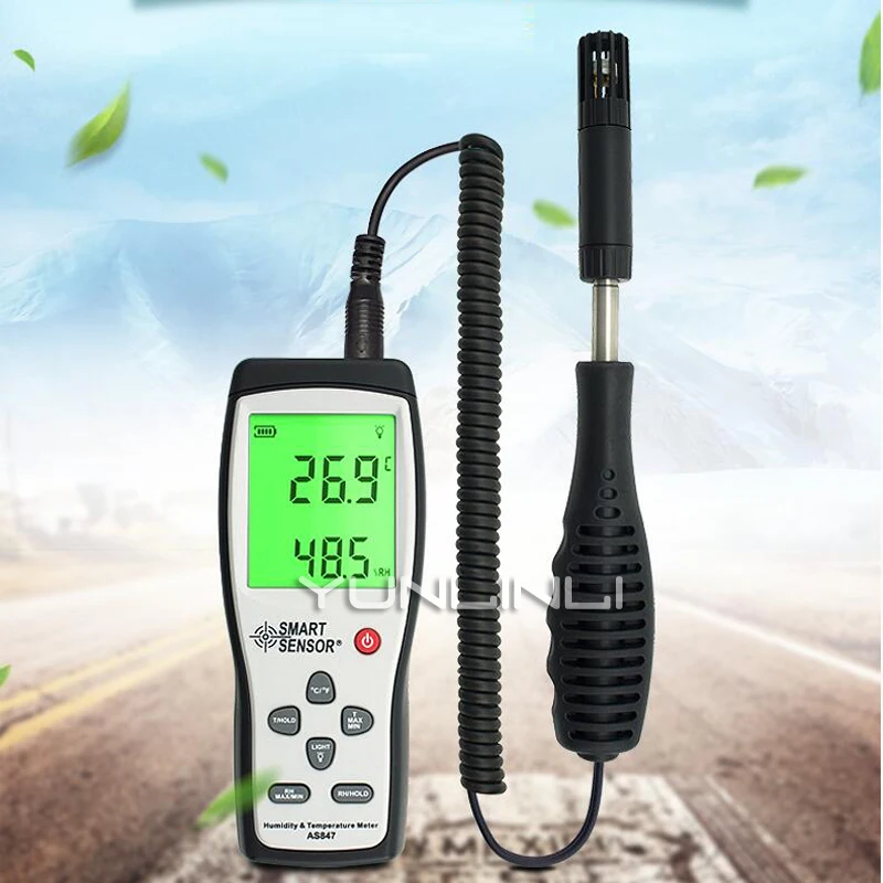 AS847Industrial Grade High Precision Temperature/Humidity Meter Handheld Electronic Digital Display Temperature/Humidity Tester
AS847Industrial Grade High Precision Temperature/Humidity Meter Handheld Electronic Digital Display Temperature/Humidity Tester