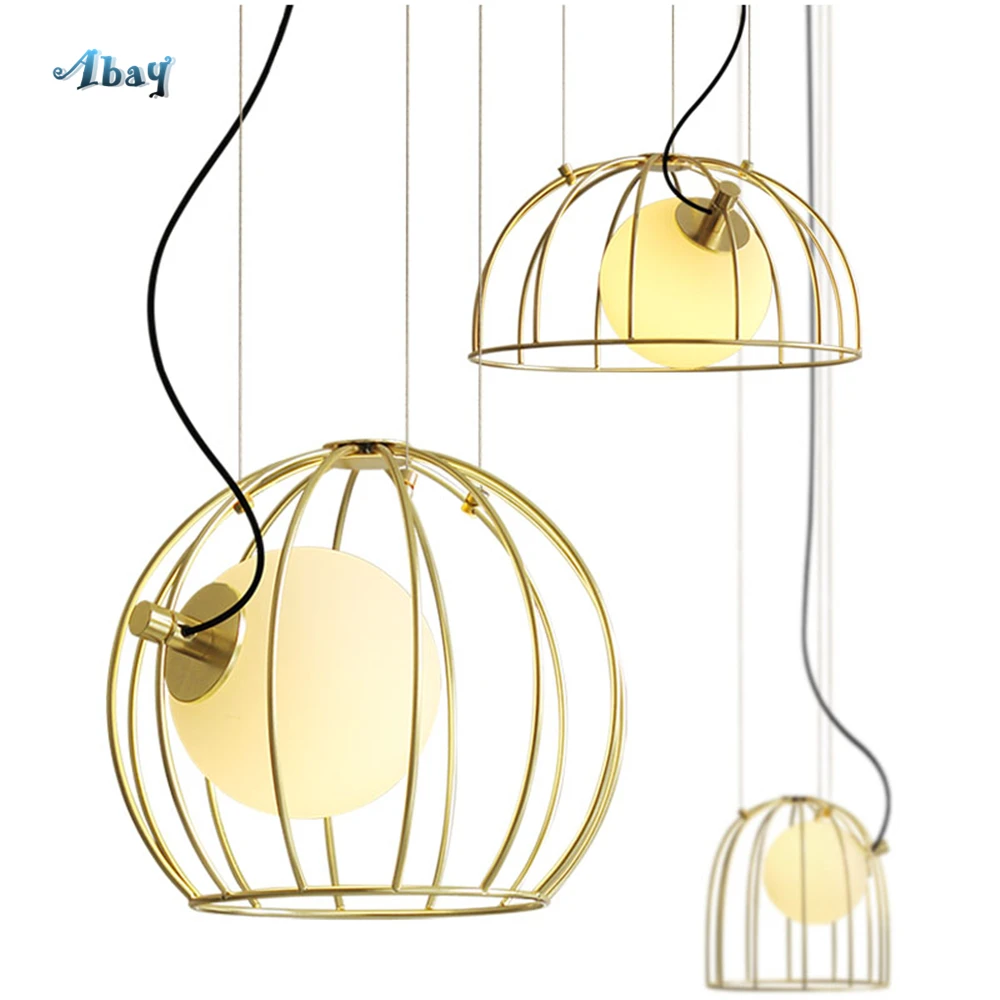 Nordic Iron Art Gold Bird Cage Pendant Lights Living Room Decoration Dining Room Lights Home Deco Glass Hanging Lamp Led Fixture
Nordic Iron Art Gold Bird Cage Pendant Lights Living Room Decoration Dining Room Lights Home Deco Glass Hanging Lamp Led Fixture
