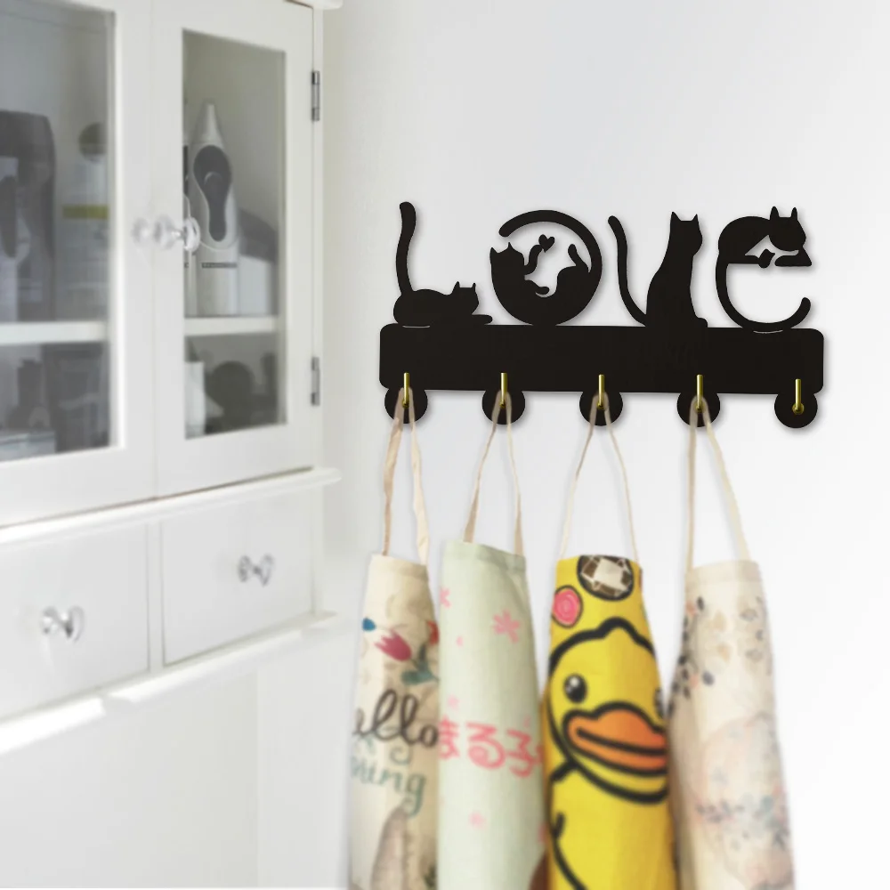 Cats Speak Love Sign Design Modern Creative Home Decor Wall Hooks Coat Hanger Robe Hook Bathroom Hanger Towel Hooks
Cats Speak Love Sign Design Modern Creative Home Decor Wall Hooks Coat Hanger Robe Hook Bathroom Hanger Towel Hooks