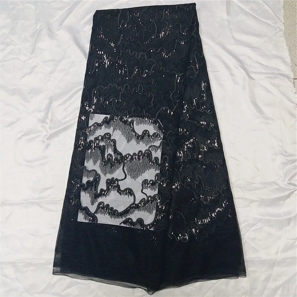 2017 African French Lace Fabric with sequins High Quality African Tulle Lace Fabric with sequins 5yards black sequin lace fabri
2017 African French Lace Fabric with sequins High Quality African Tulle Lace Fabric with sequins 5yards black sequin lace fabri