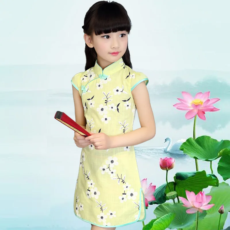 Elegant Qipao Girls Dress Vestidos Cheongsam Children Clothing Vintage Flower Kids Clothes Baby Girl Summer Dresses Teenager
Elegant Qipao Girls Dress Vestidos Cheongsam Children Clothing Vintage Flower Kids Clothes Baby Girl Summer Dresses Teenager