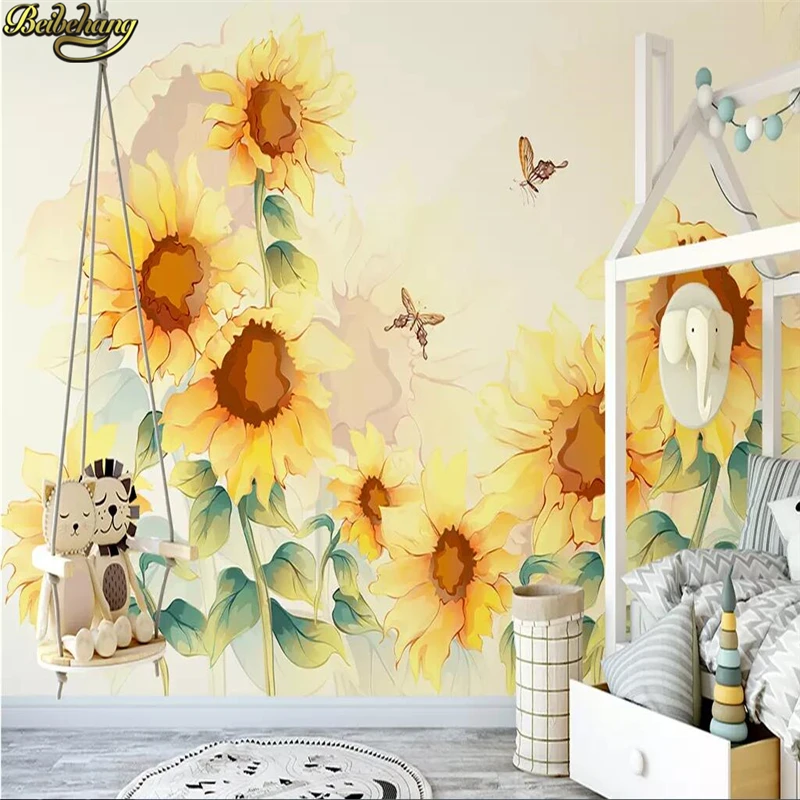 beibehang Custom photo wallpaper mural Nordic hand-painted sunflower indoor sofa TV background wall papers home decor
beibehang Custom photo wallpaper mural Nordic hand-painted sunflower indoor sofa TV background wall papers home decor