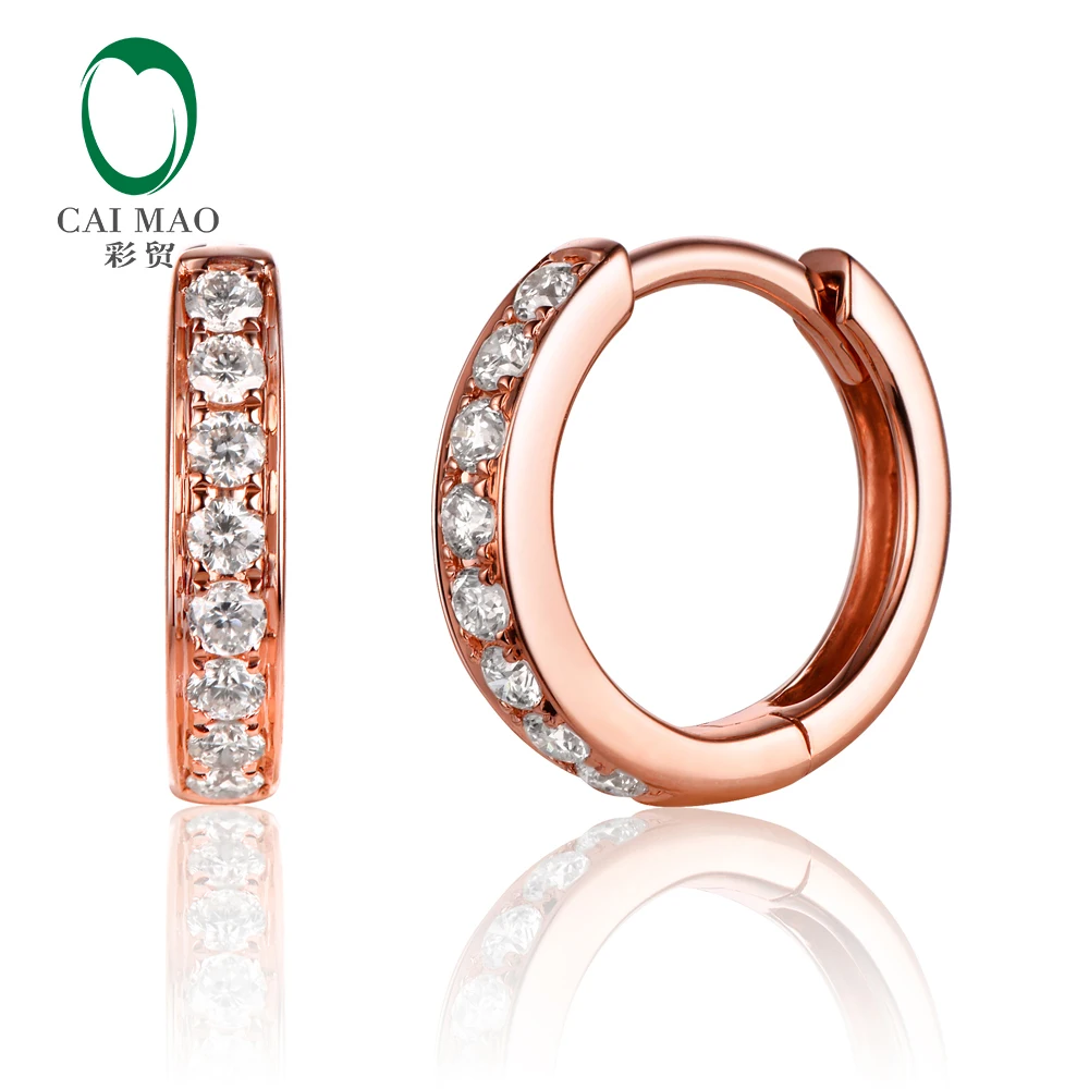 Caimao Jewelry Beautiful 14K Rose Gold 0.31ct Brilliant Cut Diamond Hoop Engagement Earrings
Caimao Jewelry Beautiful 14K Rose Gold 0.31ct Brilliant Cut Diamond Hoop Engagement Earrings