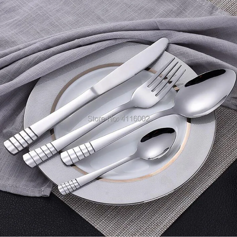 4Pcs/set Stainless Steel Plated Cutlery Dinner Set Tableware Silverware Dinner 20set
4Pcs/set Stainless Steel Plated Cutlery Dinner Set Tableware Silverware Dinner 20set