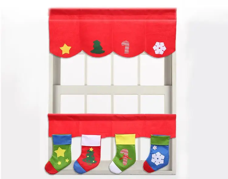 2pcs/set Christmas Socks Window Decoration Door Window Drape Panel Christmas Curtain Decorative For Home New Year
2pcs/set Christmas Socks Window Decoration Door Window Drape Panel Christmas Curtain Decorative For Home New Year