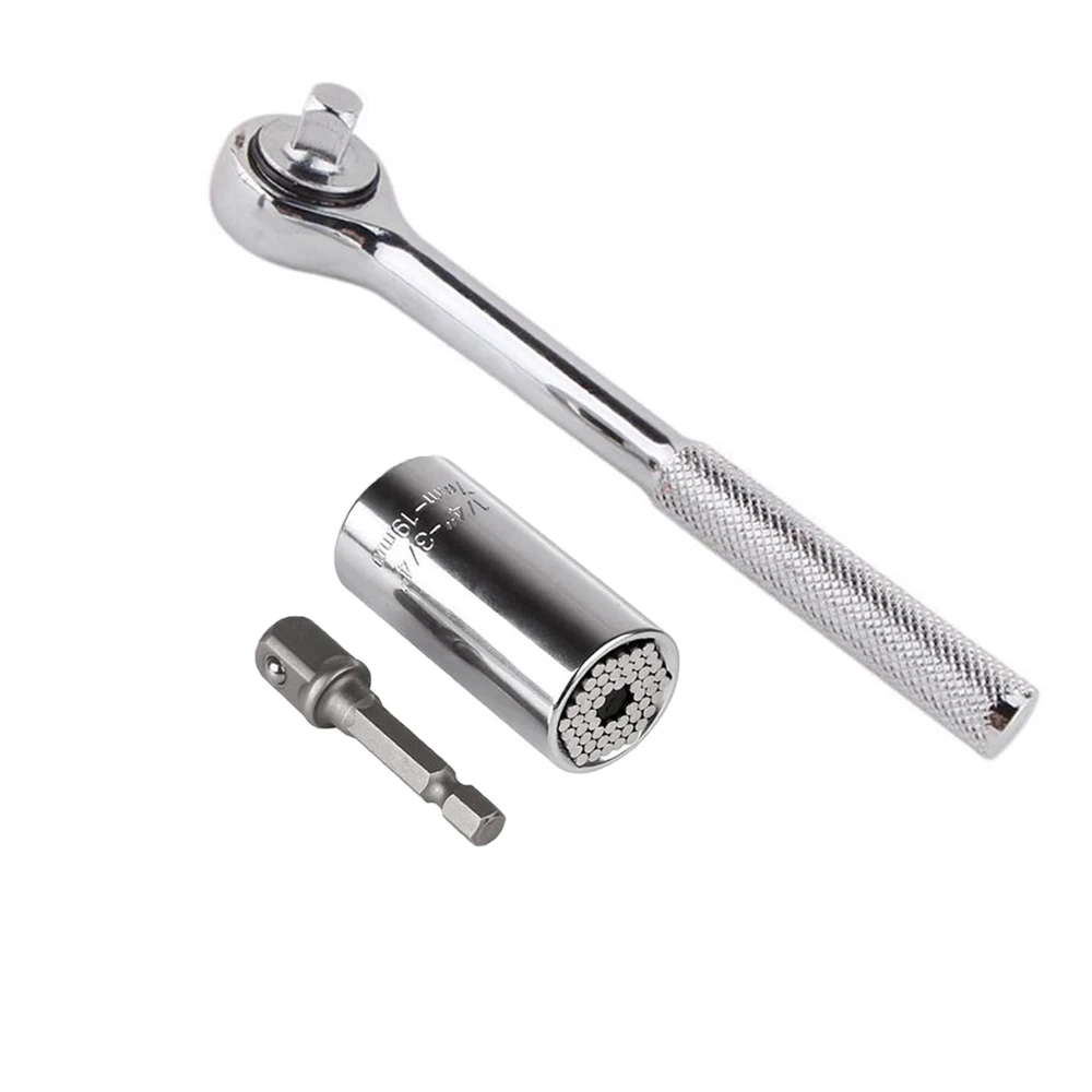 Torque Wrench Head Set Socket Sleeve 7mm-19mm Universal Power Drill Ratchet Bushing Spanner Key Grip Multi Hand Tools
Torque Wrench Head Set Socket Sleeve 7mm-19mm Universal Power Drill Ratchet Bushing Spanner Key Grip Multi Hand Tools