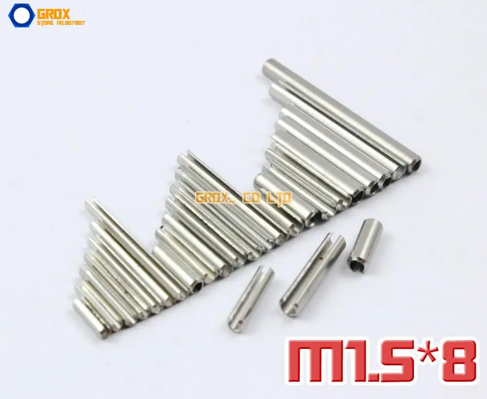200 Pieces M1.5 x 8mm 304 Stainless Steel Slotted Spring Tension Pin Sellock Roll Pin
200 Pieces M1.5 x 8mm 304 Stainless Steel Slotted Spring Tension Pin Sellock Roll Pin