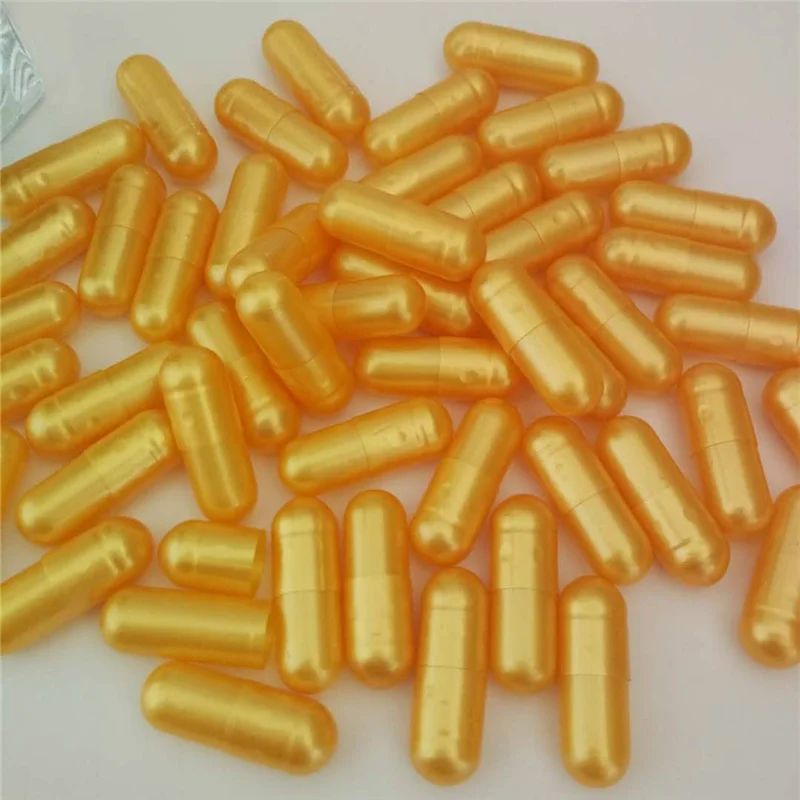 1000~10000 granules Size 0#Pearl Yellow Vacant Gelatin Capsules, Separate Filling Powder Empty Capsule Shells Refillable Bottles
1000~10000 granules Size 0#Pearl Yellow Vacant Gelatin Capsules, Separate Filling Powder Empty Capsule Shells Refillable Bottles