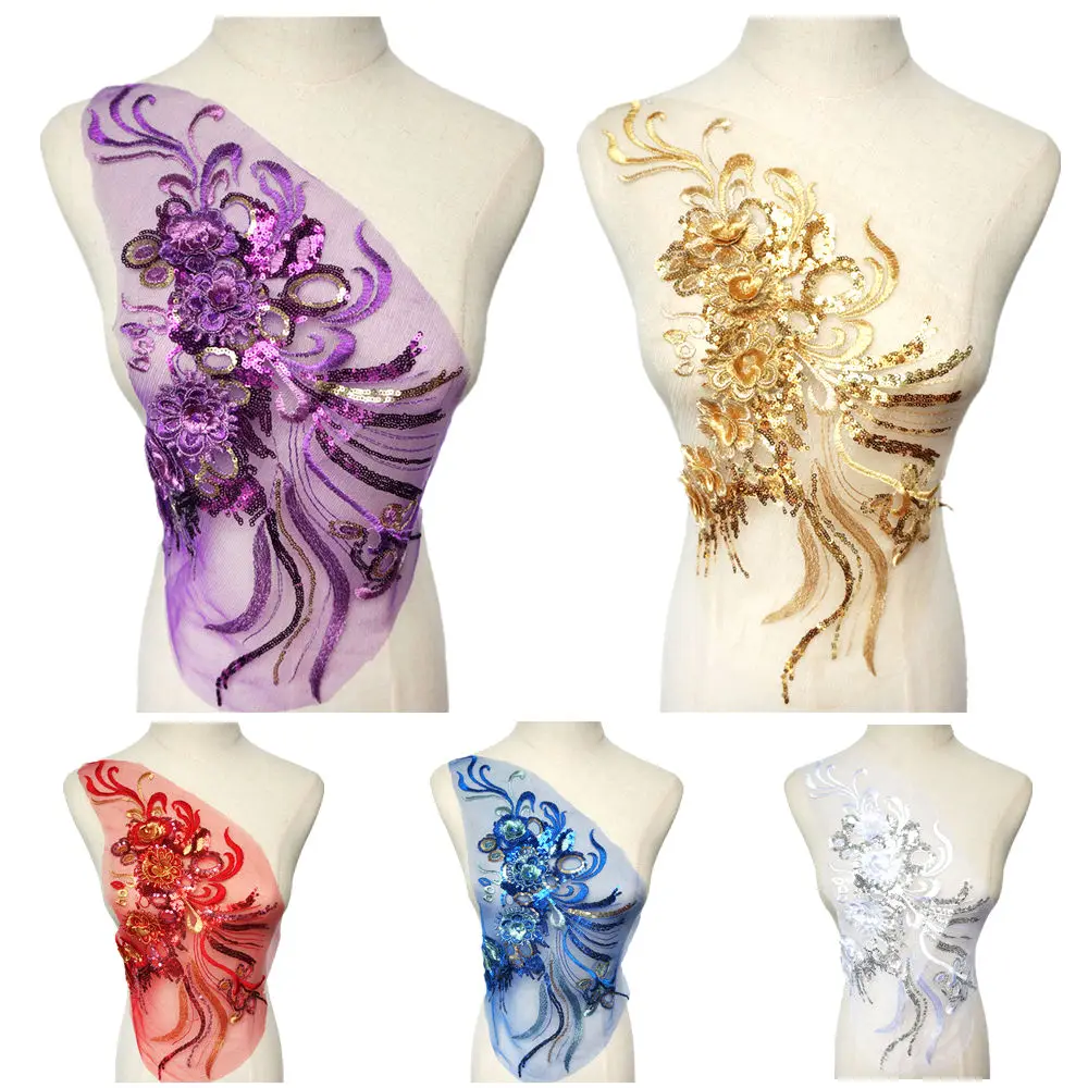 Gold Silver 3D Flowers Sequin Tassel Embroidered Appliques Mesh Lace Trims Collar Sew On Patch For Wedding Decoration Dress DIY
Gold Silver 3D Flowers Sequin Tassel Embroidered Appliques Mesh Lace Trims Collar Sew On Patch For Wedding Decoration Dress DIY