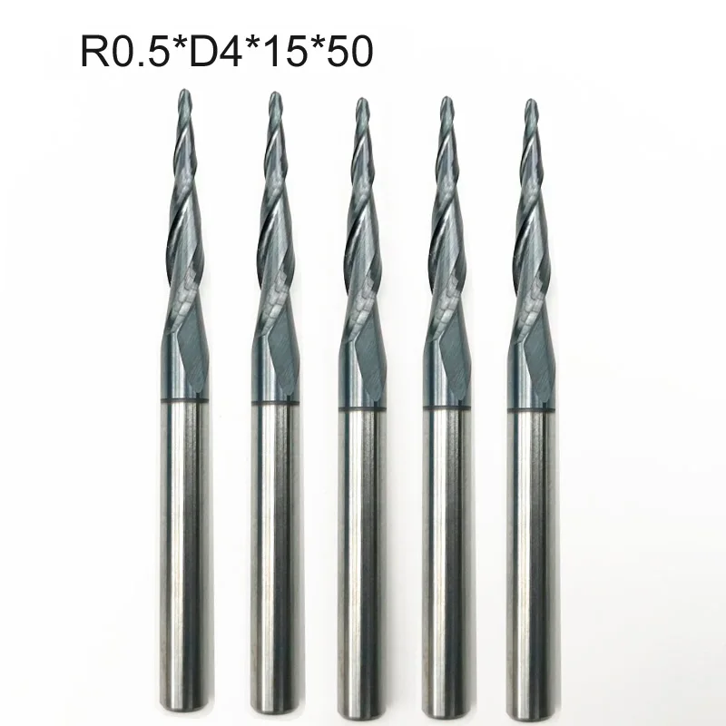 5 шт./лот R0.5 * D4 * 15 * 50L * 2F HRC55 вольфрамовые твердосплавные концевые фрезы
5 шт./лот R0.5 * D4 * 15 * 50L * 2F HRC55 вольфрамовые твердосплавные концевые фрезы