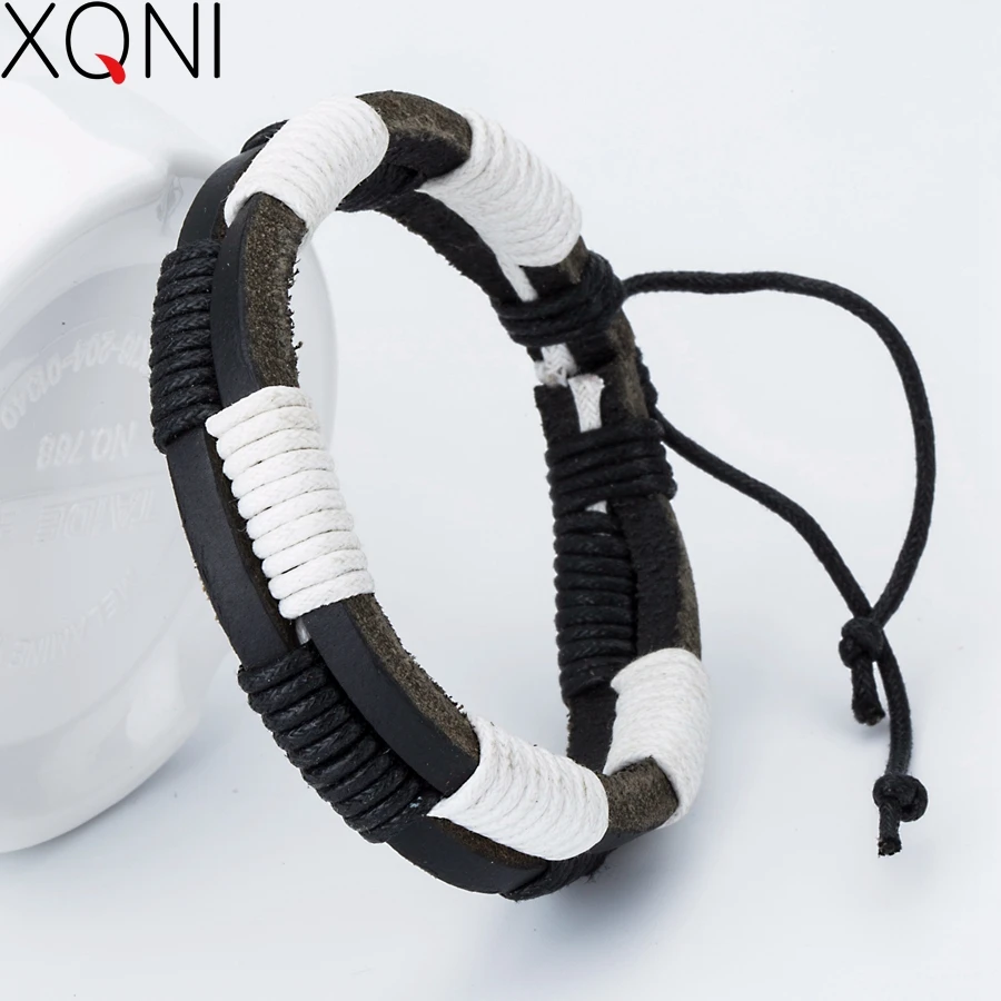 XQNI Fashion Adjustable Handmade Charm Leather Men Women Bracelets Style Couple Bangles DIY Weave Wrap Leather Bracelet Jewelry
XQNI Fashion Adjustable Handmade Charm Leather Men Women Bracelets Style Couple Bangles DIY Weave Wrap Leather Bracelet Jewelry