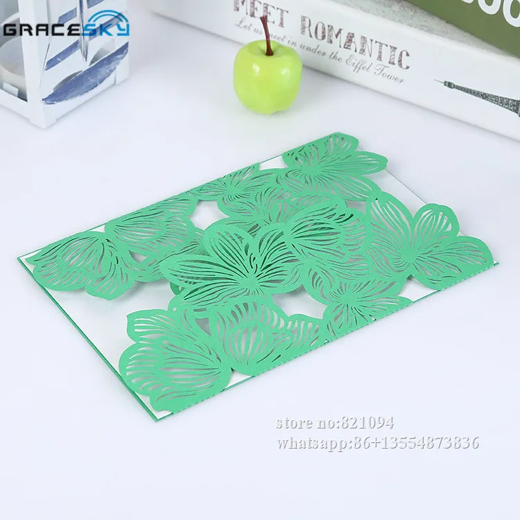 50pcs free shipping Laser cut leaves design paper wedding invitation cards with inner blank paper for birthday party supplies
50pcs free shipping Laser cut leaves design paper wedding invitation cards with inner blank paper for birthday party supplies