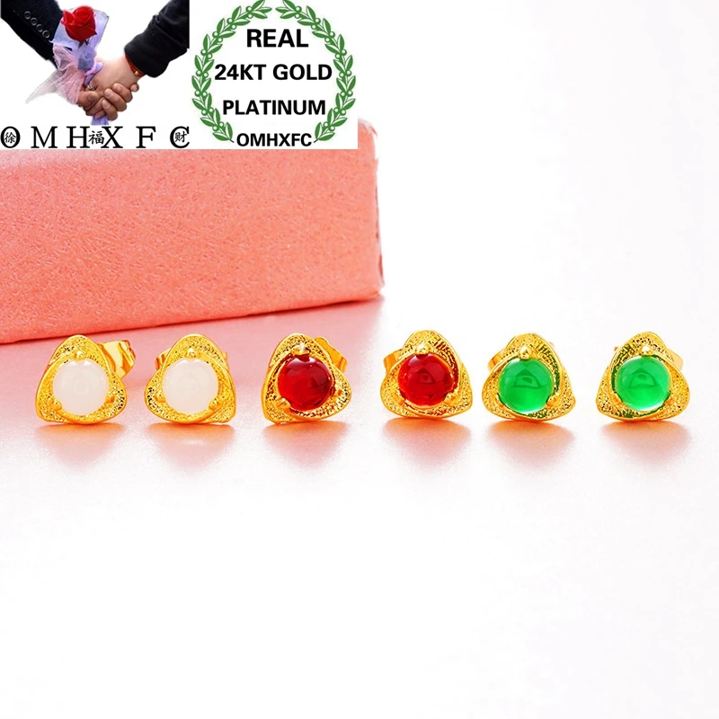 OMHXFC Wholesale European Fashion Hot Woman Female Party Birthday Wedding Gift Triangle Red Green 24KT Gold Stud Earrings ER154
OMHXFC Wholesale European Fashion Hot Woman Female Party Birthday Wedding Gift Triangle Red Green 24KT Gold Stud Earrings ER154